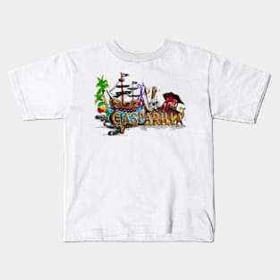 Gasparilla Pirate Ship Tampa FL Pirate Festival Kids T-Shirt